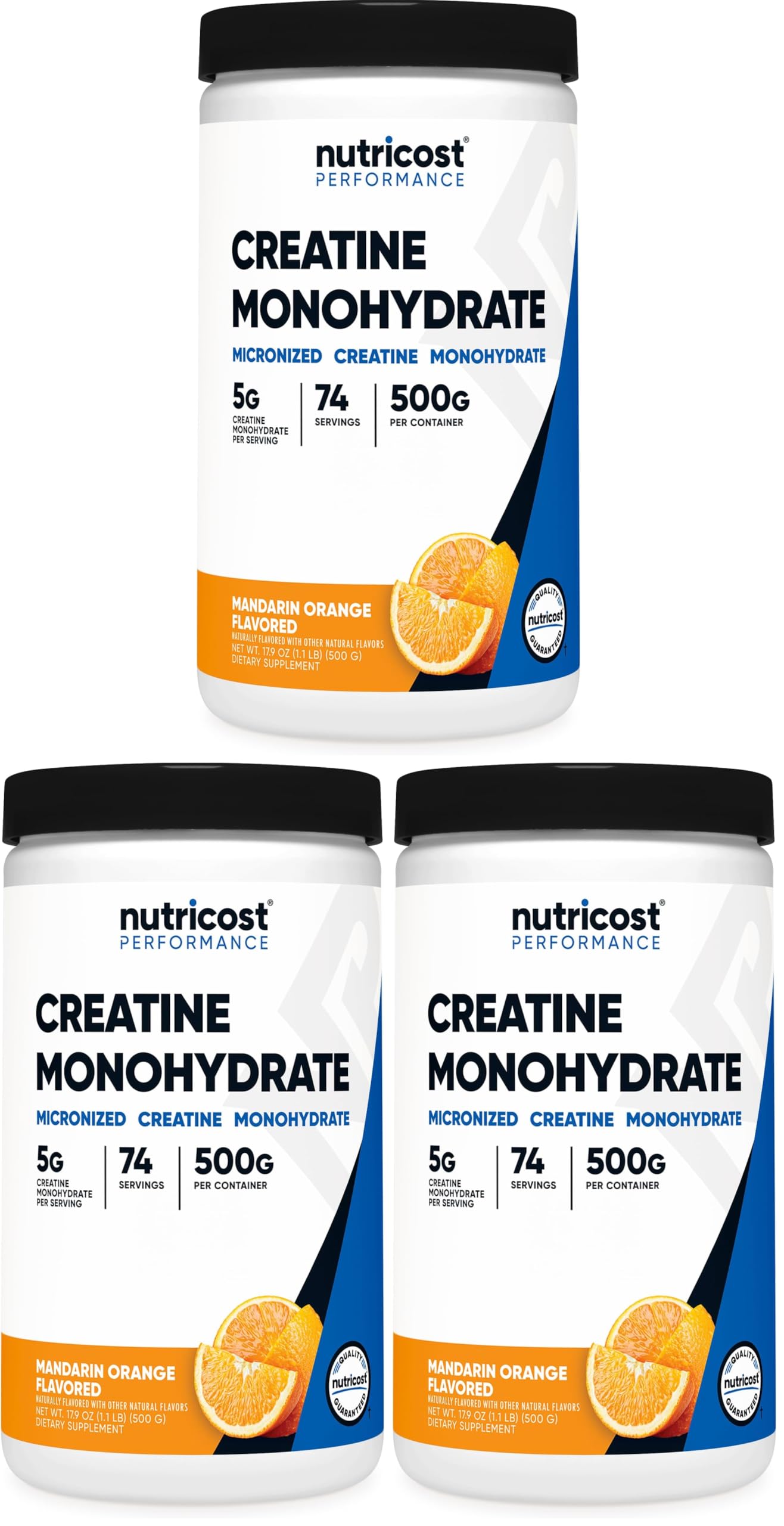 Nutricost Creatine Monohydrate Micronized Powder 500G, 100 Servings | 5000mg Per Serving (5g), 17.9 Oz