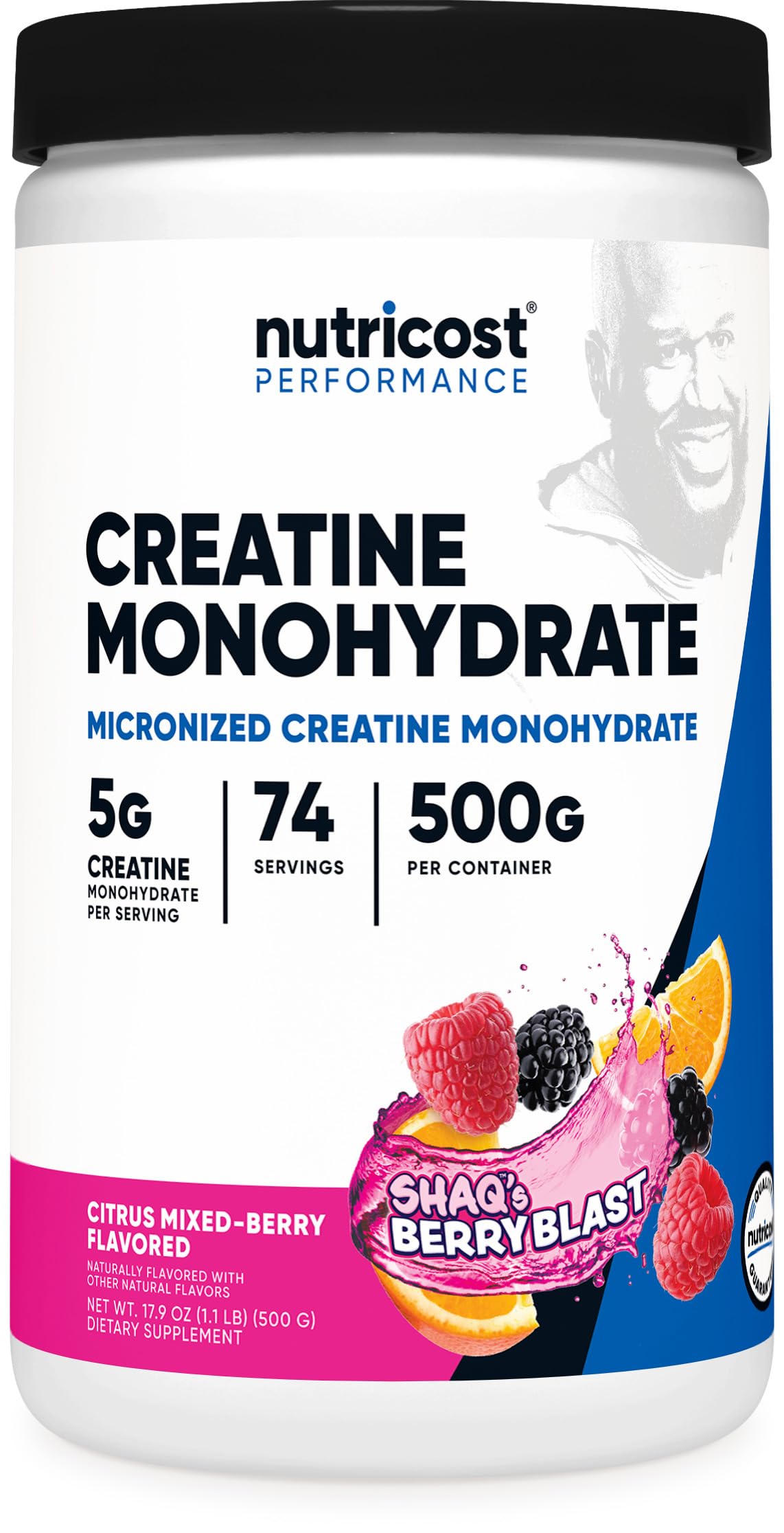 Nutricost Creatine Monohydrate Micronized Powder 500G, 100 Servings | 5000mg Per Serving (5g), 17.9 Oz