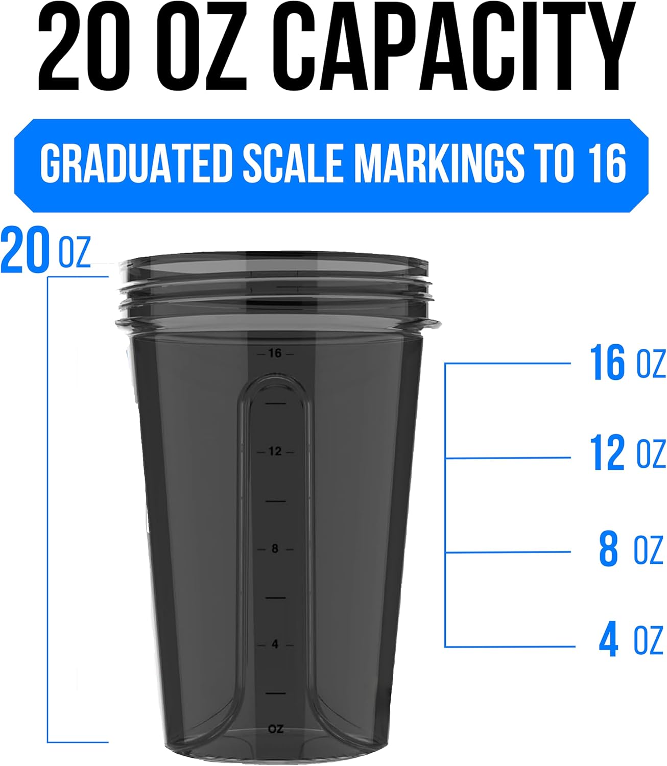 VELOMIX 6 Pack 20oz Protein Shaker Bottle for Protein Mixes, All in Black | 6x Wire Whisk, Leak Proof Shaker Cups for Protein Shakes, Stackable, Dishwasher safe, BPA free, Gym and Travel use