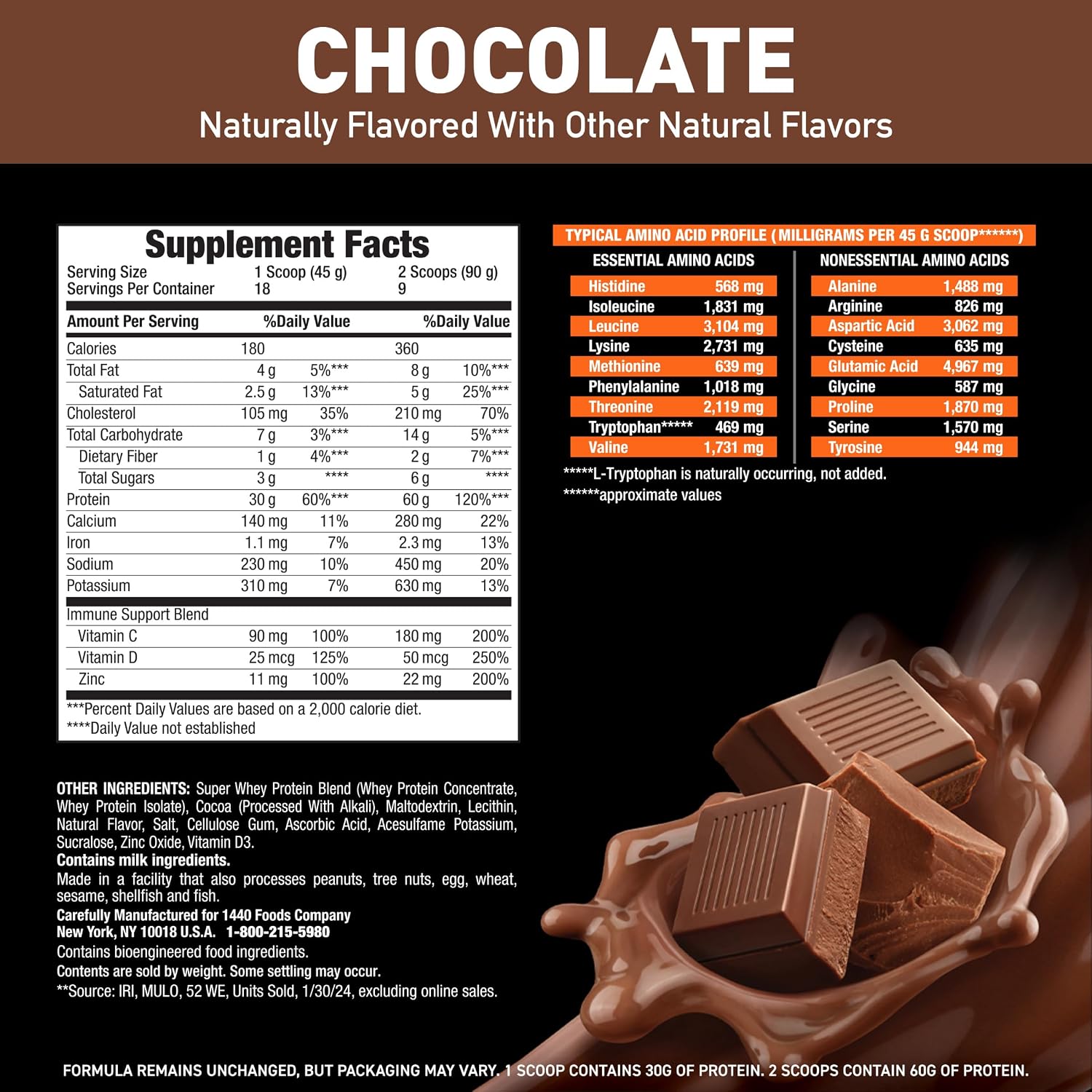 Body Fortress Super Advanced Whey Protein, Chocolate, 1.78 lbs | Flavor: Chocolate, Immune Support, Muscle and Strength Development