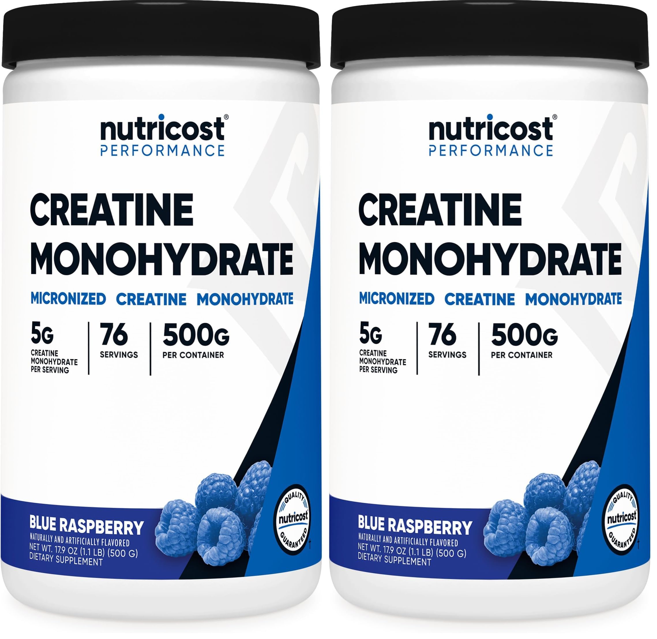 Nutricost Creatine Monohydrate Micronized Powder 500G, 100 Servings | 5000mg Per Serving (5g), 17.9 Oz